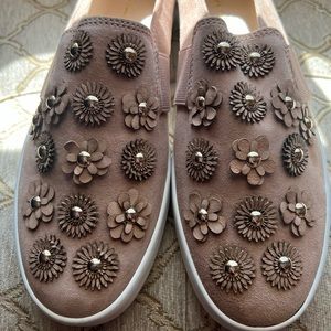 Vince Camaro pink floral slip on sneakers size 8.5 NEW